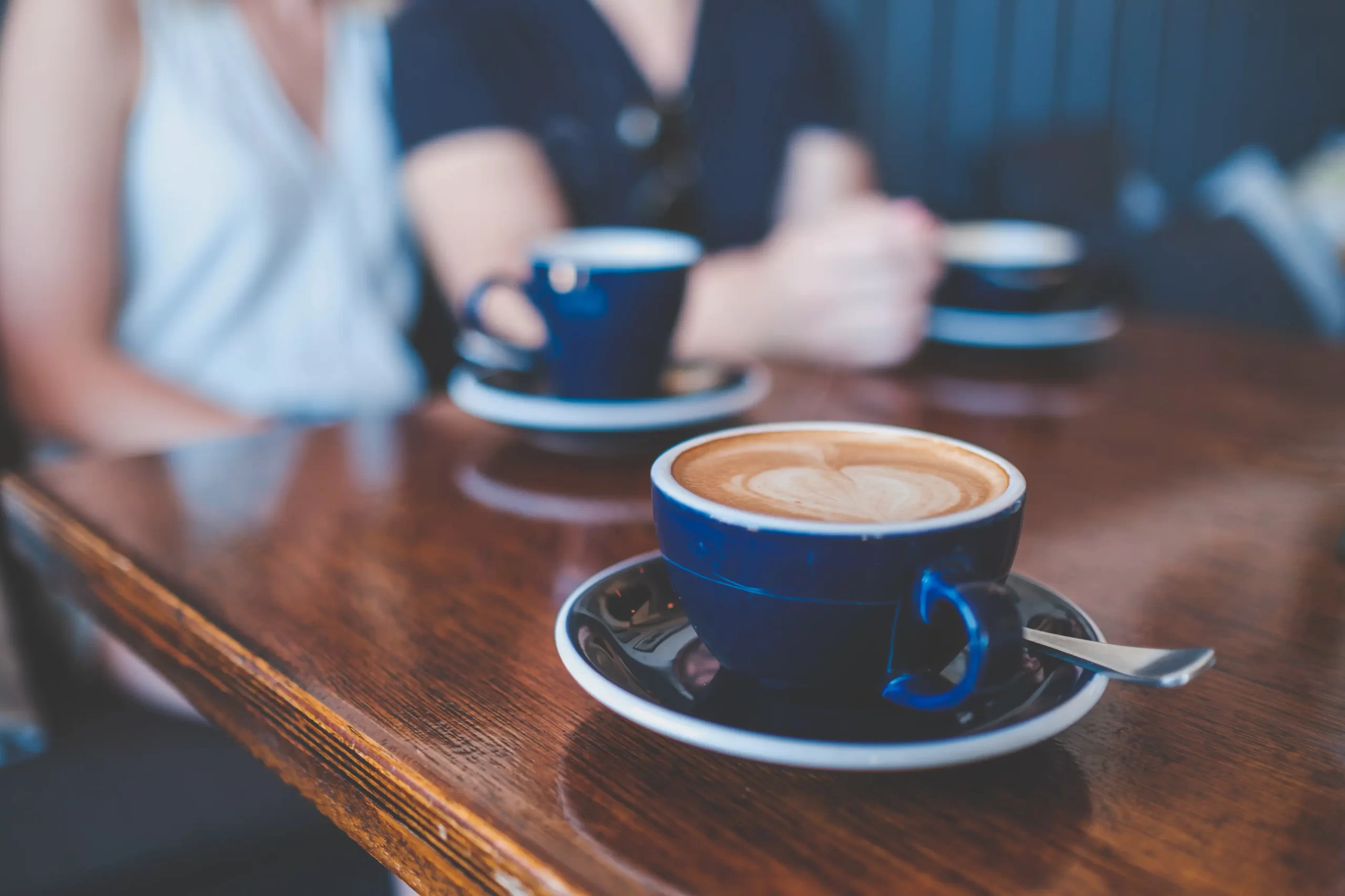 Geraldton coffee mug with a love heart latte art